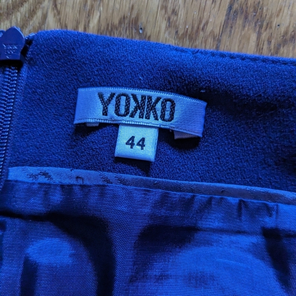 Yokko Size 44 Navy Blue Fully Lined Pencil Skirt - Picture 5 of 6